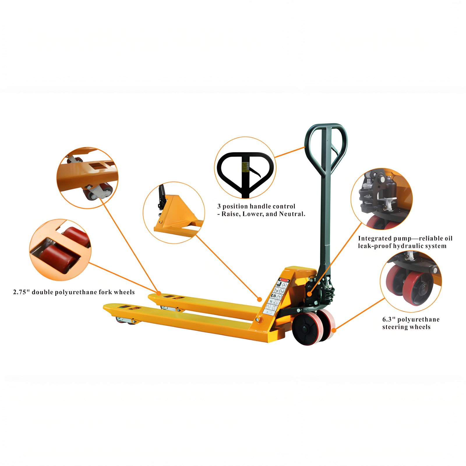 Standard Pallet Truck Fork Tips Replacement Set High Carbon Steel