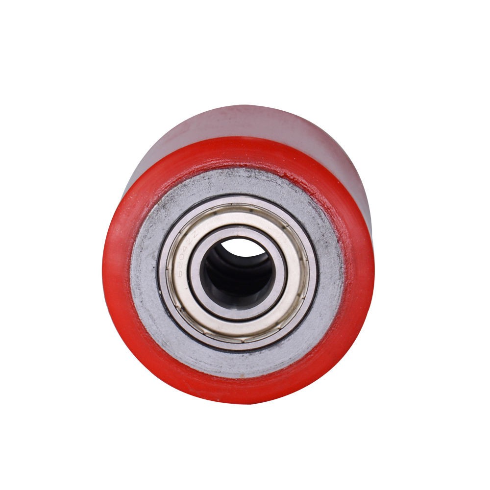Pallet Jack Guide Wheel PU 100x67 Heavy Duty Plain Bore