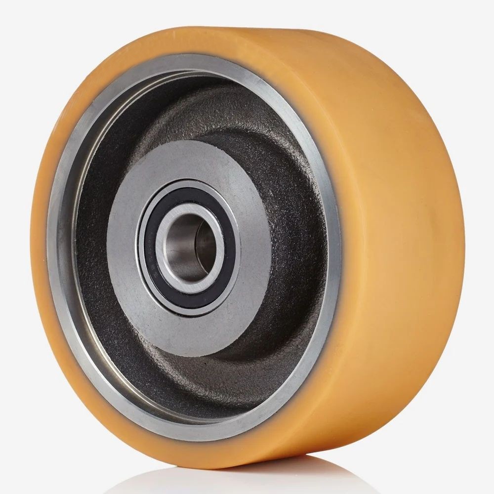 PU Steering Wheel Polyurethane 80x70x25mm Needle Bearing for Hand Pallet Truck