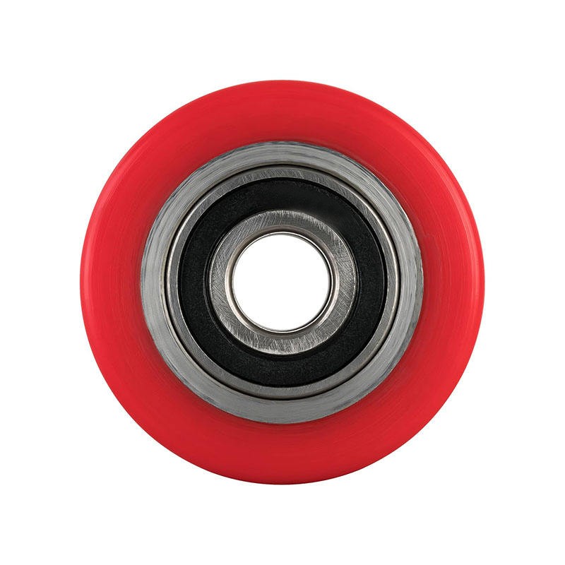 Standard Duty PU Steering Wheel Polyurethane 125x67x35mm Ball Bearing for Forklift