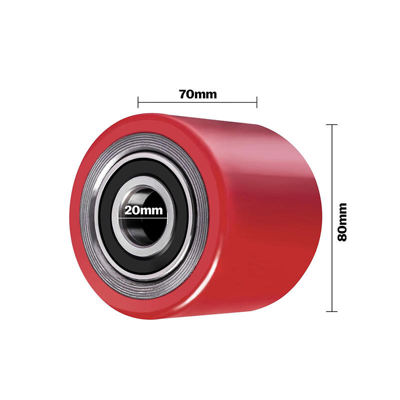 Standard Duty PU Steering Wheel Polyurethane 80x70x25mm Needle Bearing