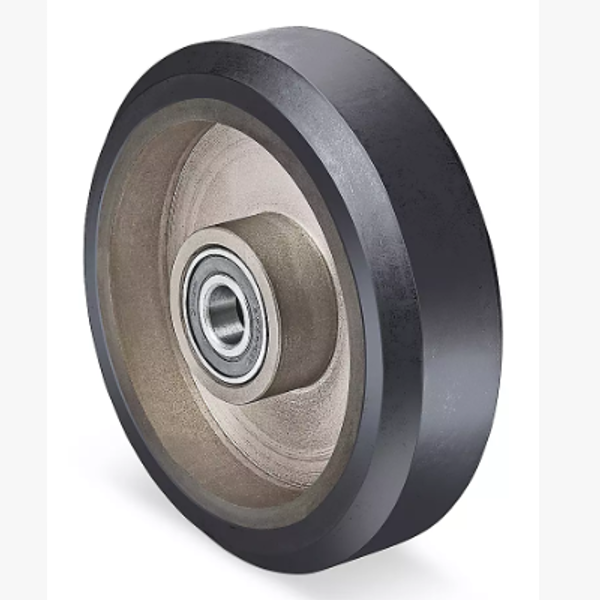 Rubber Steering Wheel Solid Rubber 80x70x25mm Needle Bearing for Hand Pallet Truck