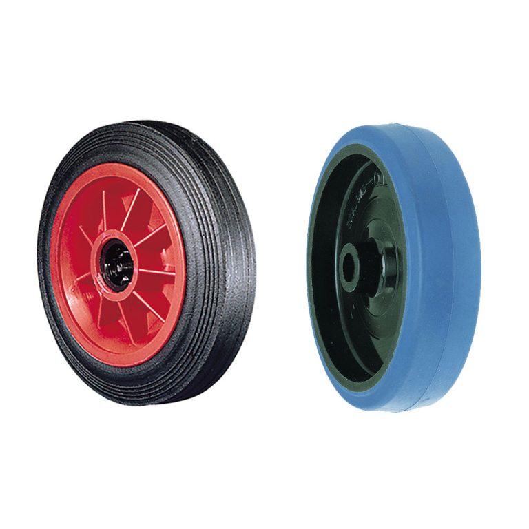 Heavy Duty Rubber Guide Wheel Solid Rubber 100x67x30mm Plain Bore for Pallet Jack