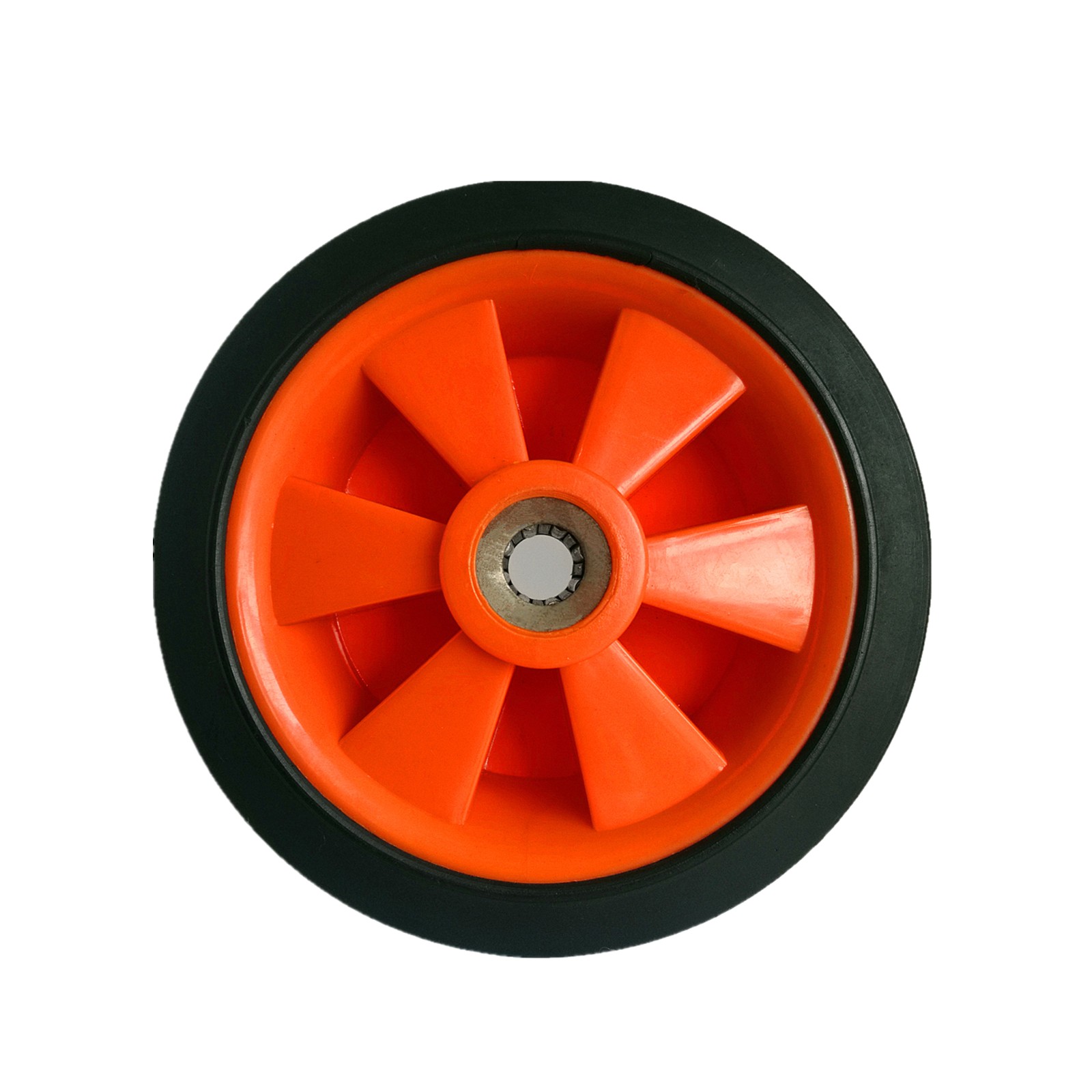 Heavy Duty Rubber Guide Wheel Solid Rubber 100x67x30mm Plain Bore for Pallet Jack