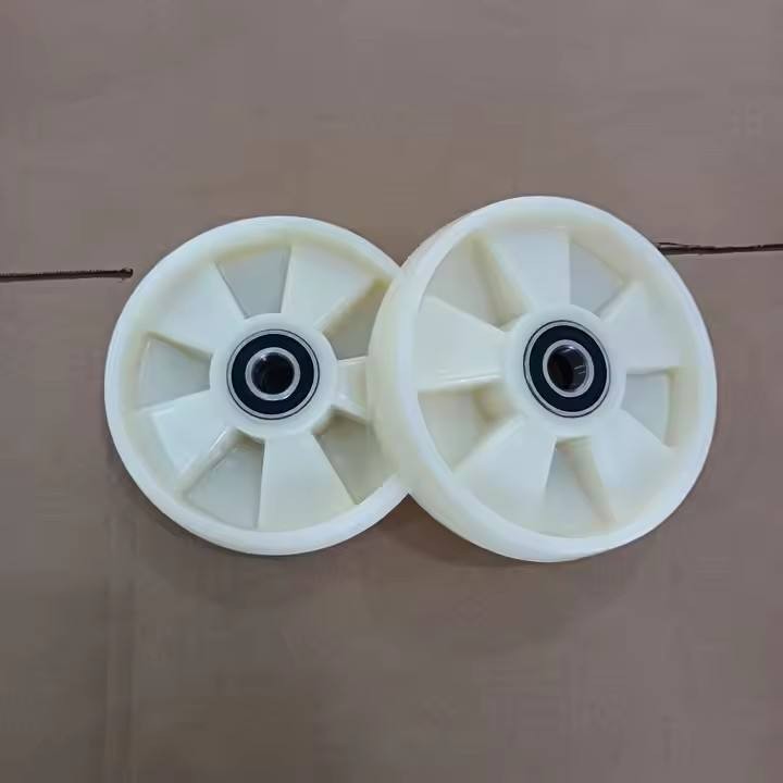 Rubber Load Wheel Solid Rubber 80x70x25mm Heavy Duty Needle Bearing for Pallet Truck