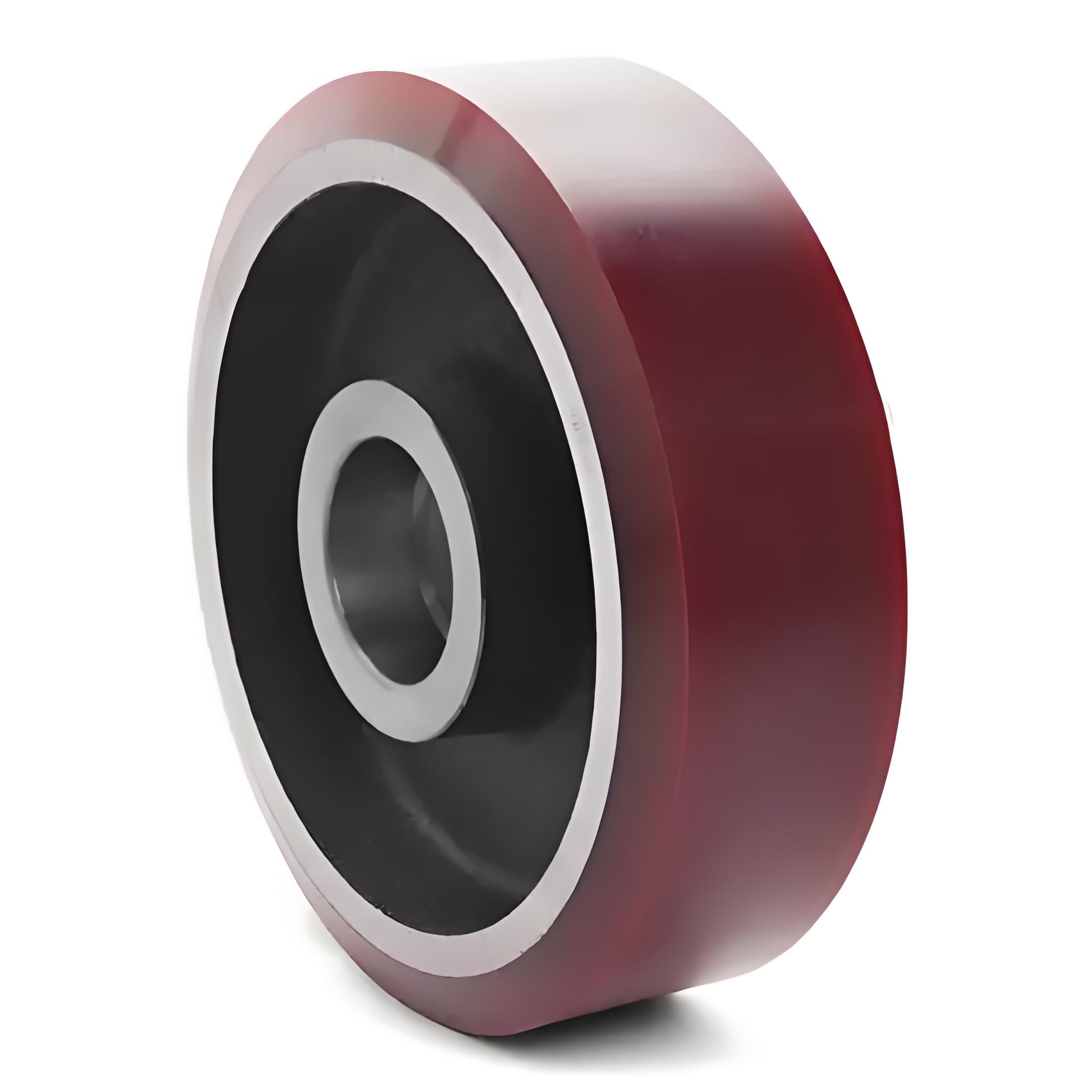 Rubber Load Wheel Solid Rubber 80x70x25mm Heavy Duty Needle Bearing for Pallet Truck