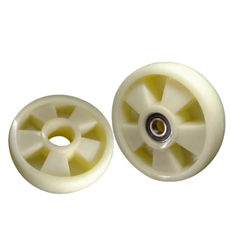 Oil-Resistant Rubber Load Wheel Solid Rubber 100x67x30mm Ball Bearing