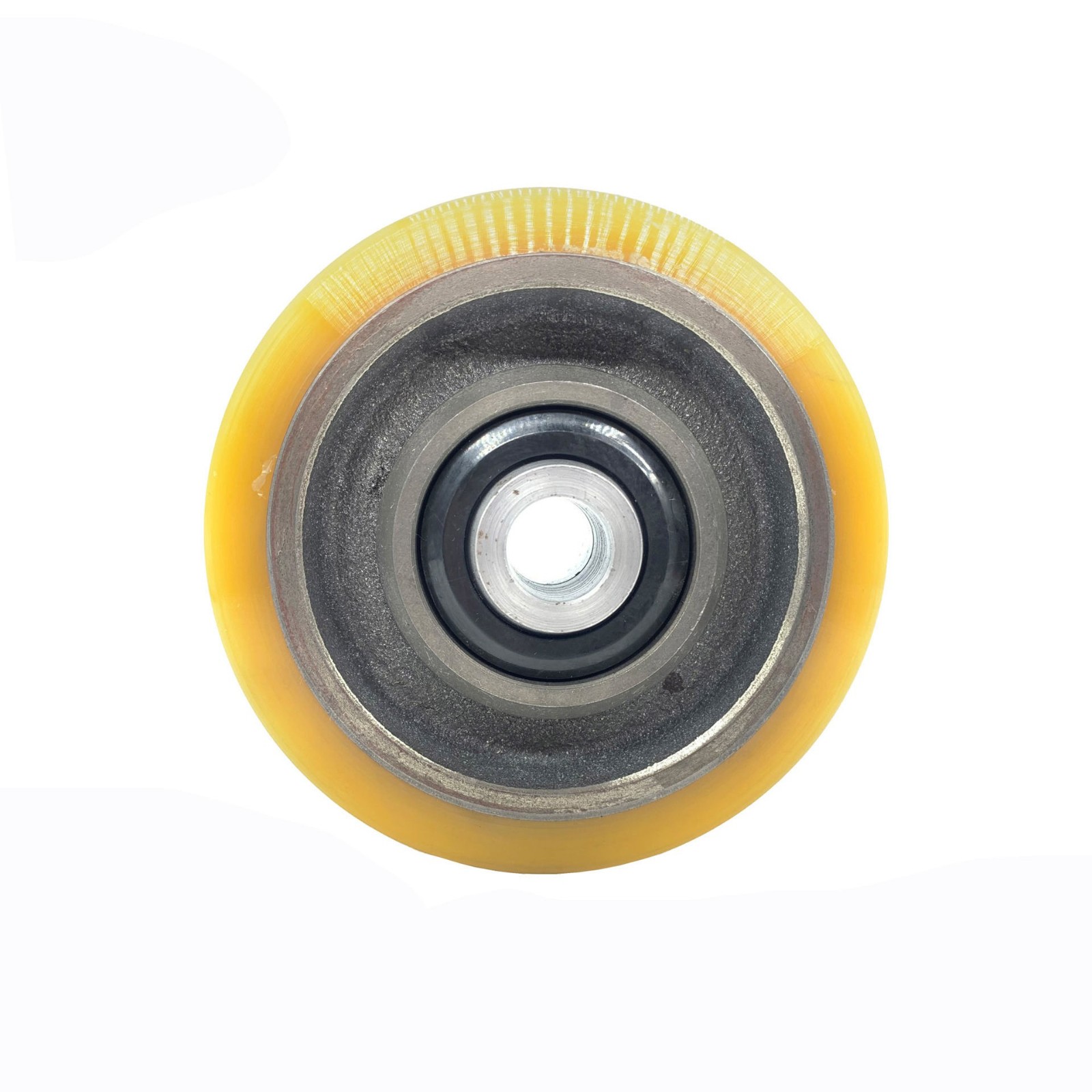 Oil-Resistant Rubber Load Wheel Solid Rubber 100x67x30mm Ball Bearing