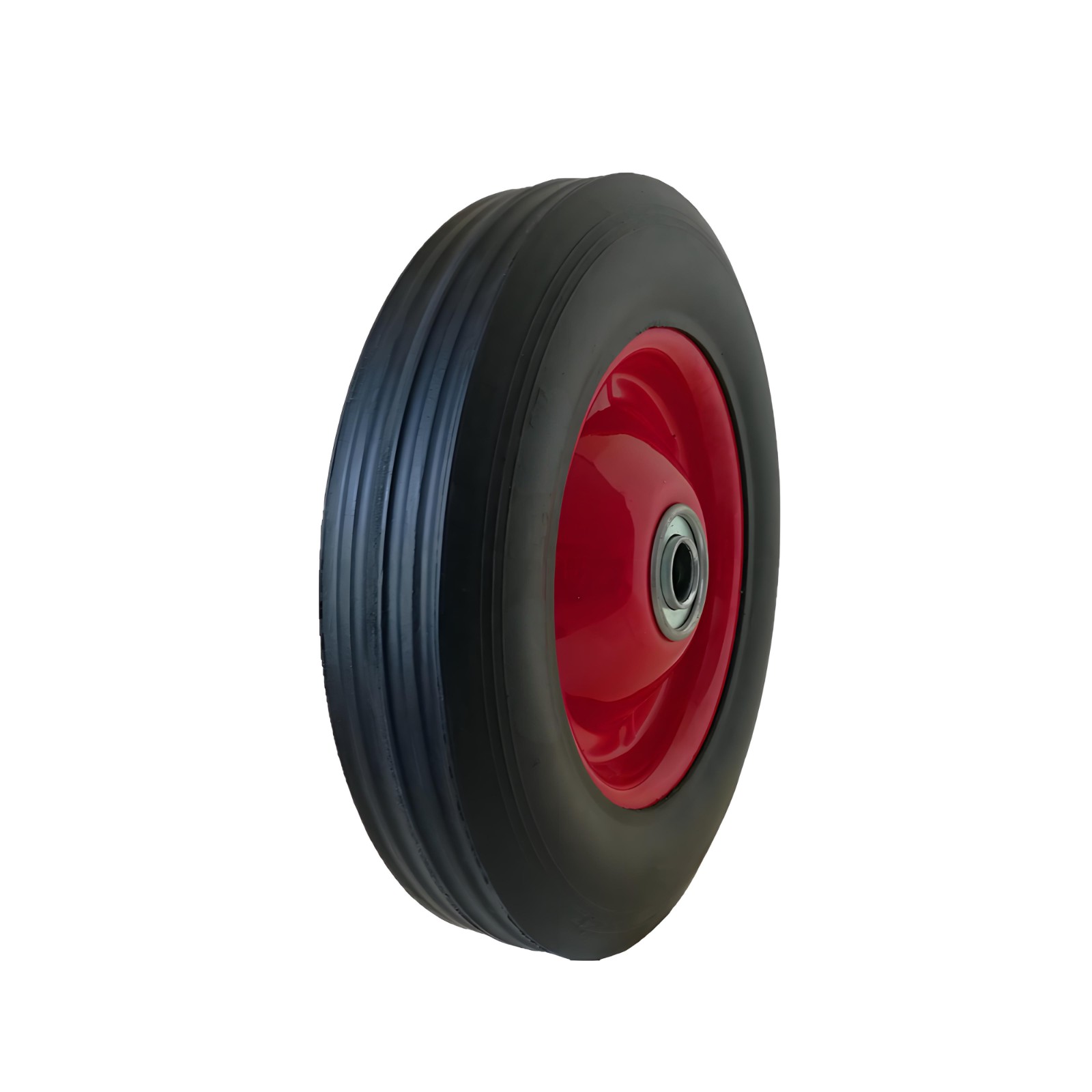Heavy Duty Rubber Load Wheel Solid Rubber 100x67x30mm Plain Bore