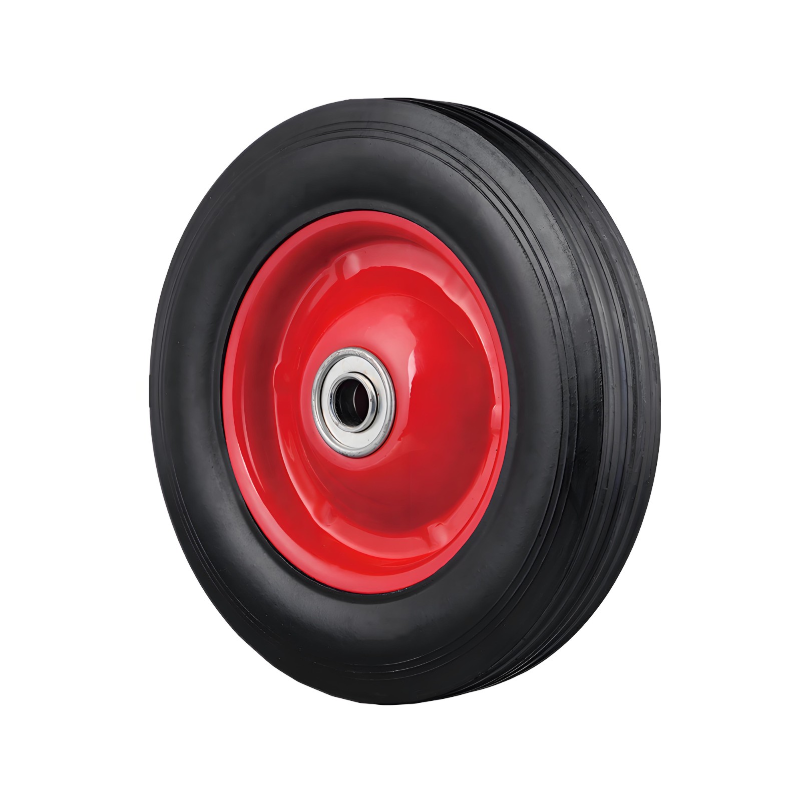 Heavy Duty Rubber Load Wheel Solid Rubber 100x67x30mm Plain Bore