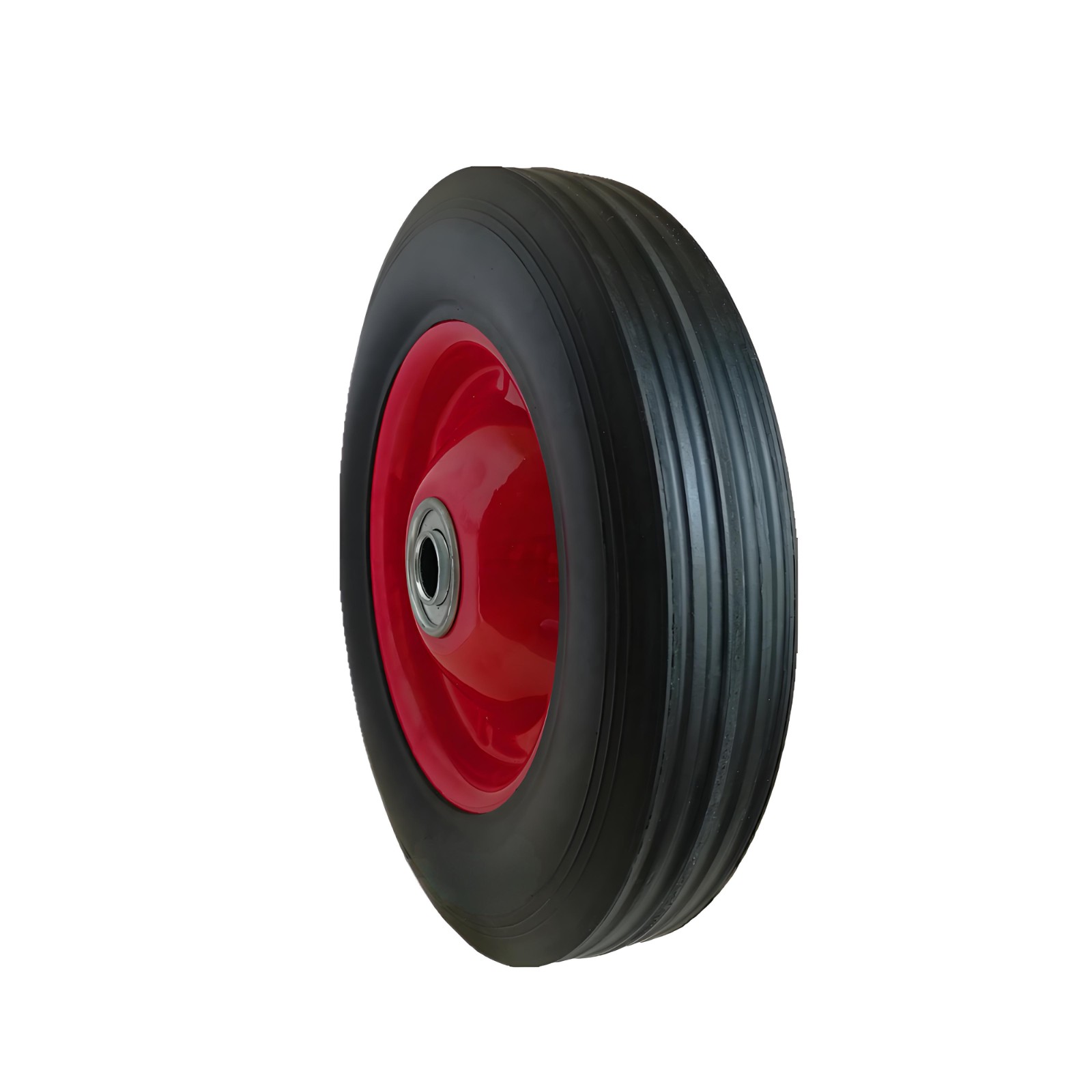 Heavy Duty Rubber Load Wheel Solid Rubber 100x67x30mm Plain Bore