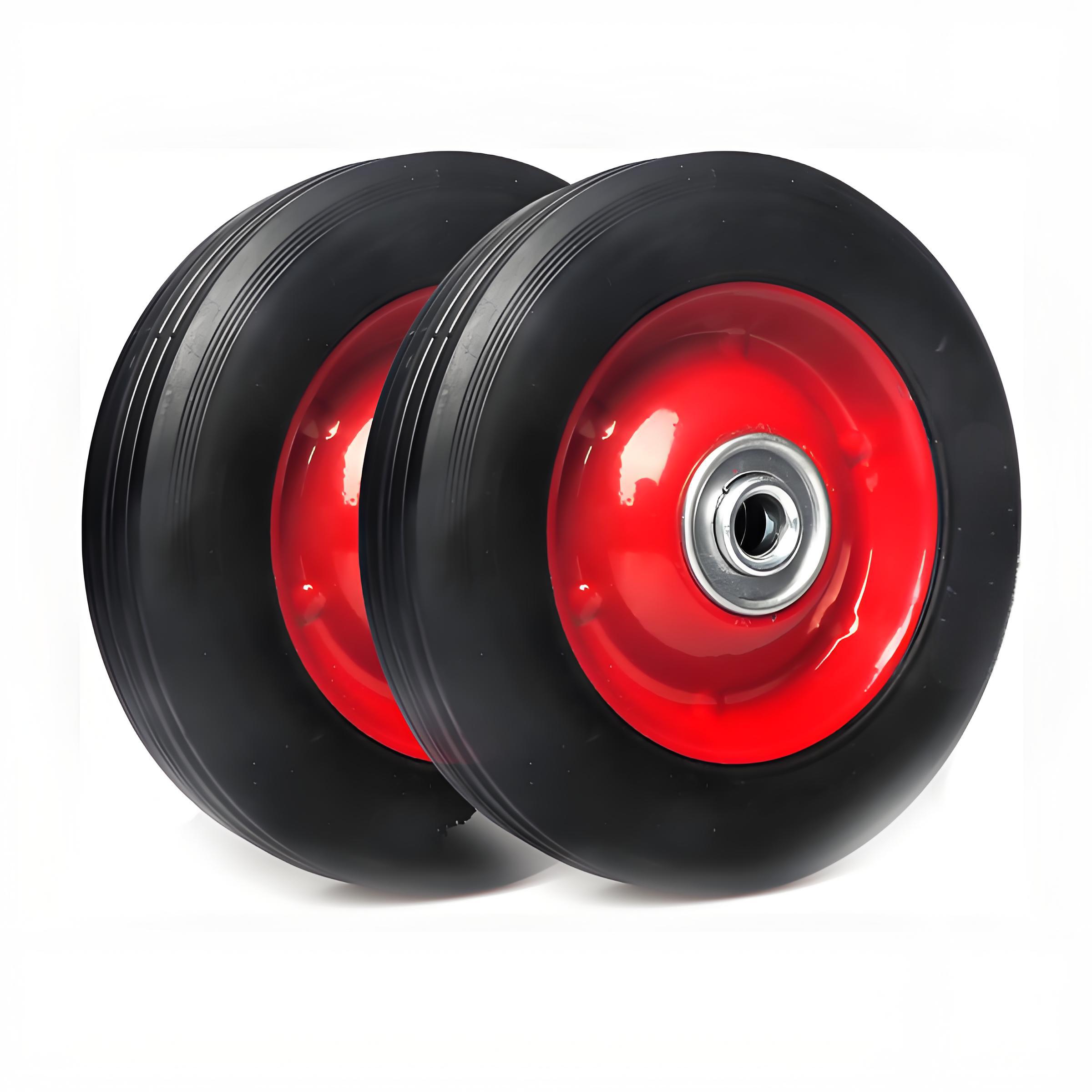 Heavy Duty Rubber Load Wheel Solid Rubber 100x67x30mm Plain Bore