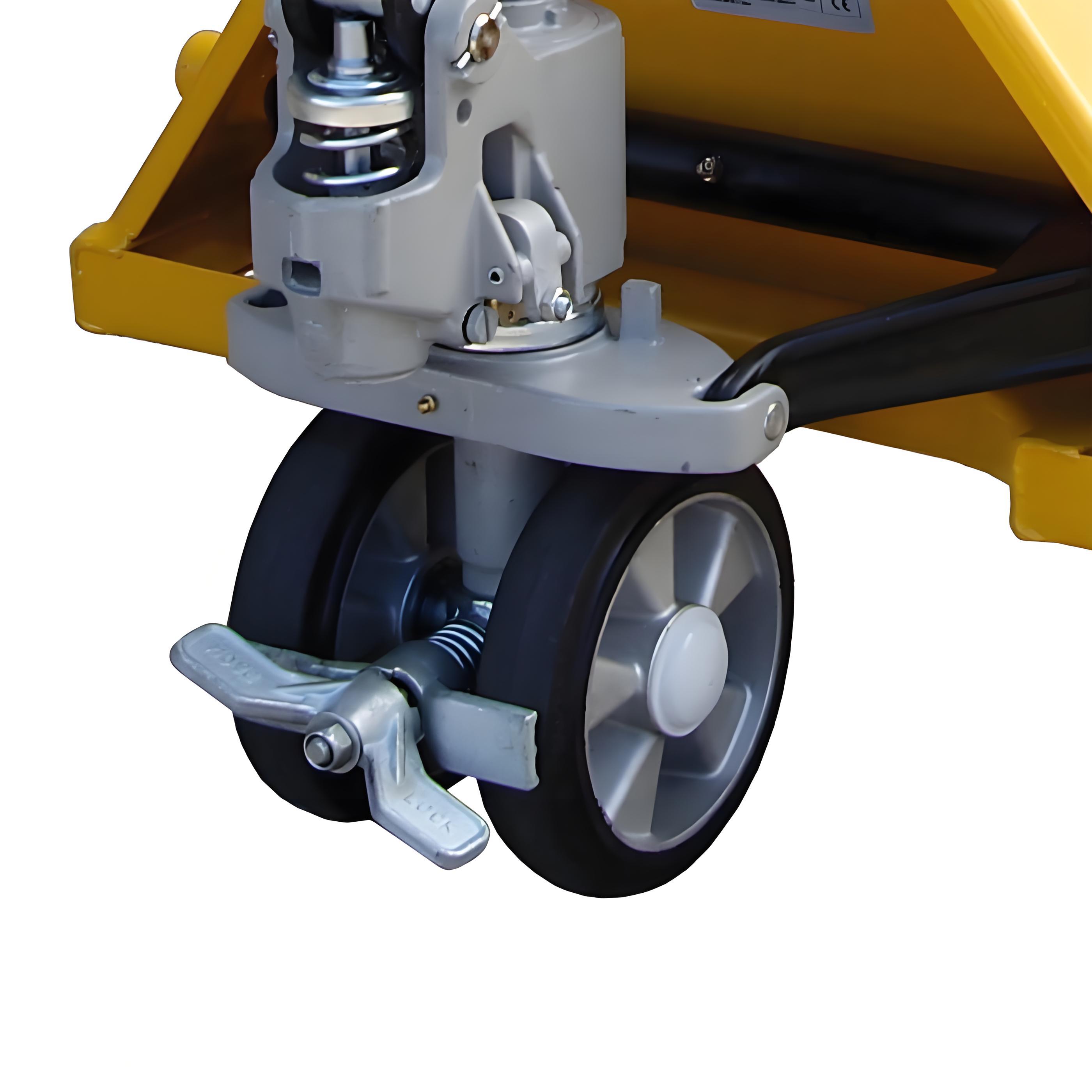 Ergonomic Handle Integrated Brake Assembly for Pallet Trucks