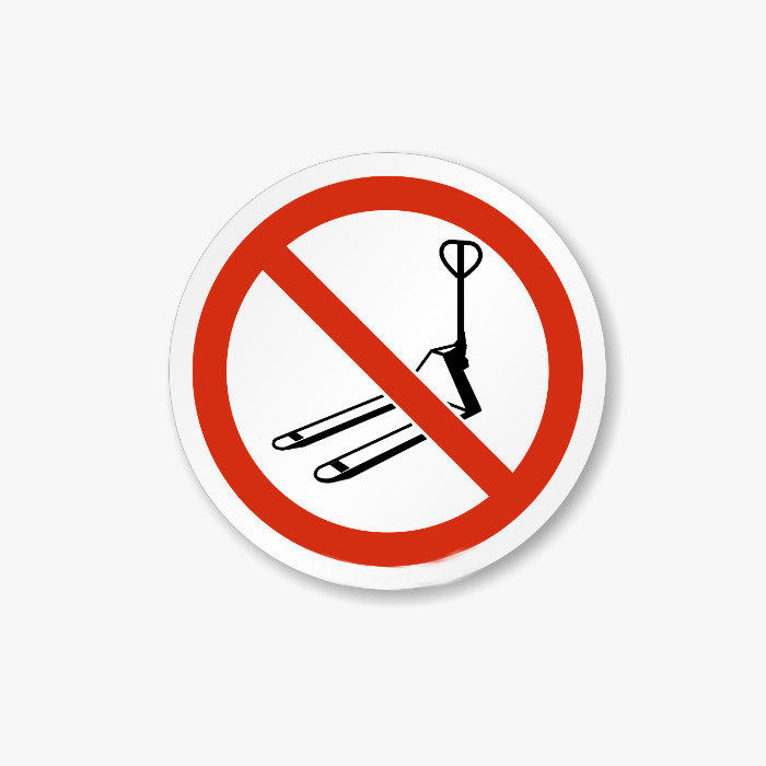 Warning Label For Manual Pallet Truck