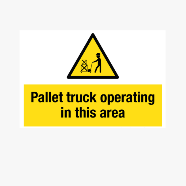 Warning Label For Manual Pallet Truck