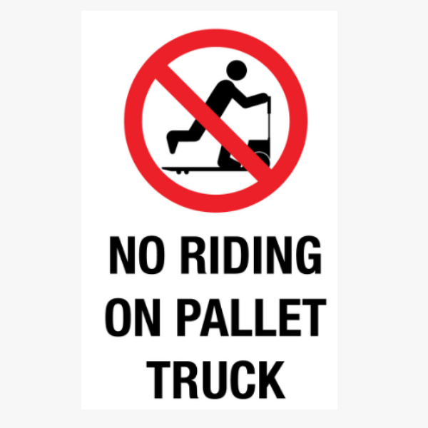 Warning Label For Manual Pallet Truck